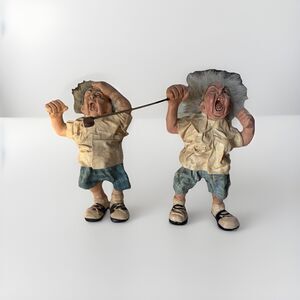 Golf. Handcrafted Cast Art 1993  Frustrated Golfer